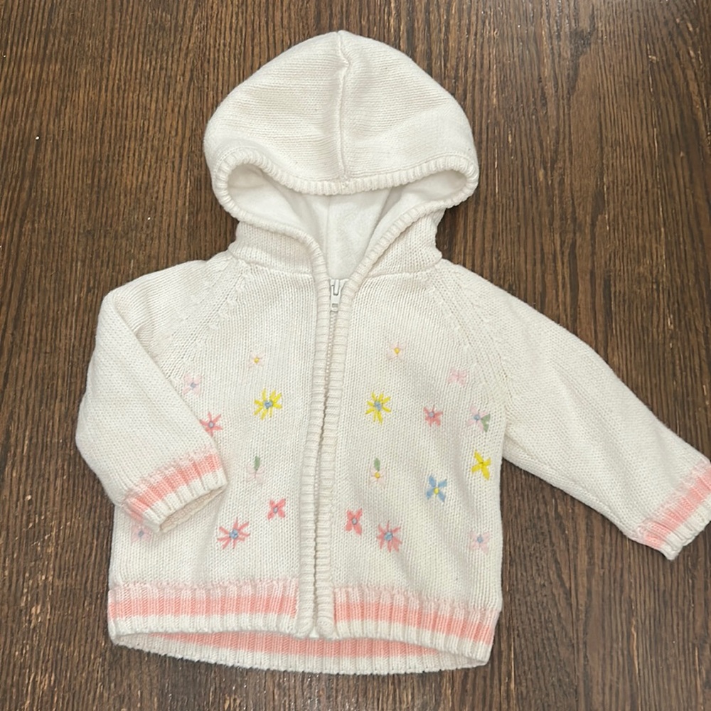3/$40 Knit zip up hoodie 3-6 months